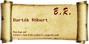 Bartók Róbert névjegykártya